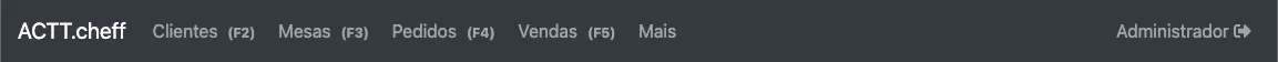Menu do Administrador